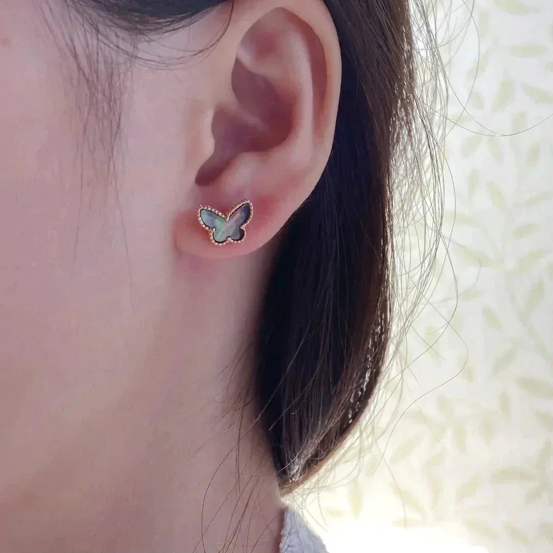Lume Jewelry バタフライダークMOPイヤリング
