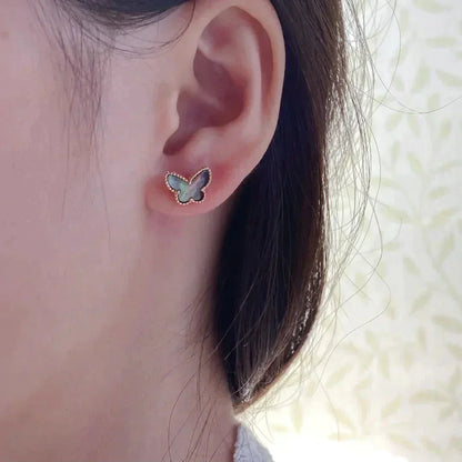 Lume Jewelry バタフライダークMOPイヤリング