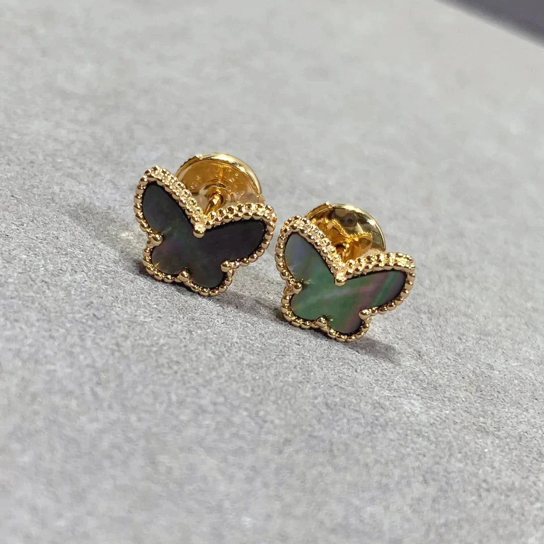 Lume Jewelry バタフライダークMOPイヤリング