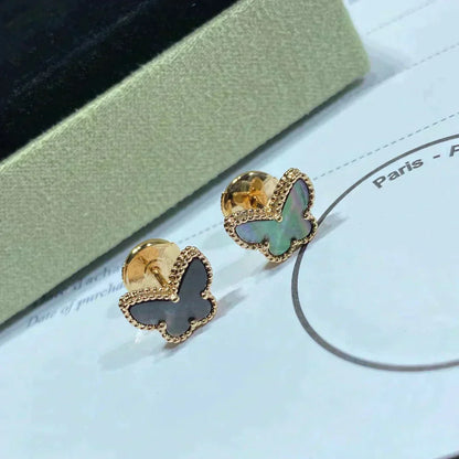 Lume Jewelry バタフライダークMOPイヤリング