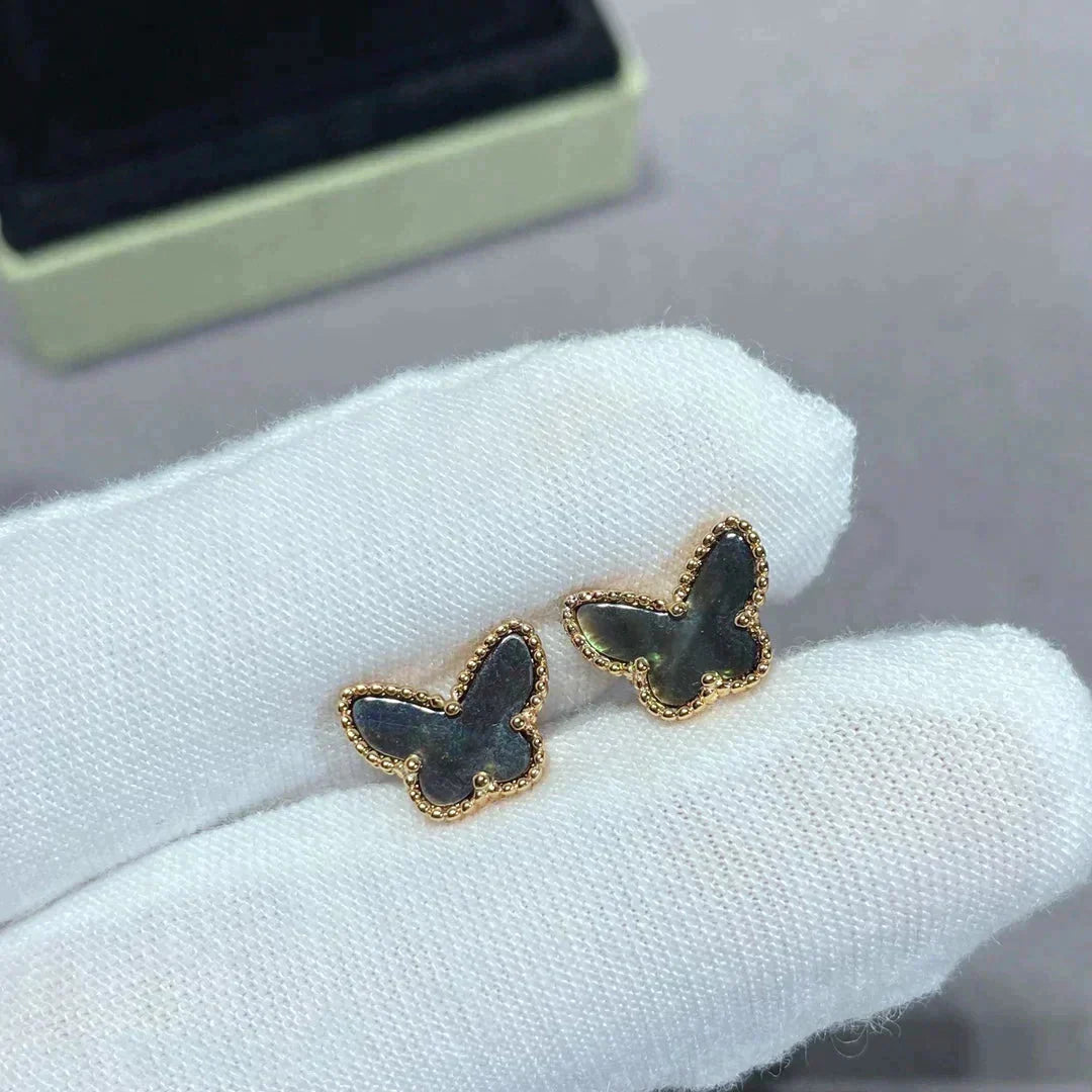 Lume Jewelry バタフライダークMOPイヤリング