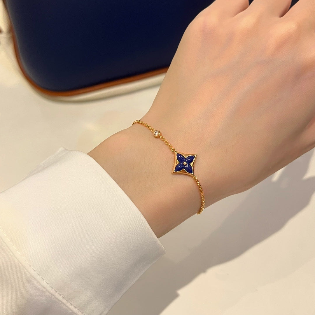 「ルメジュエリー」カラースターピンクゴールドダイヤモンドブレスレット