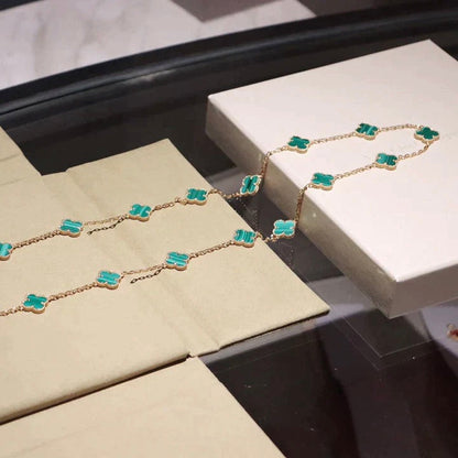『Lume Jewelry』クローバー 20モチーフ マラカイト ゴールド