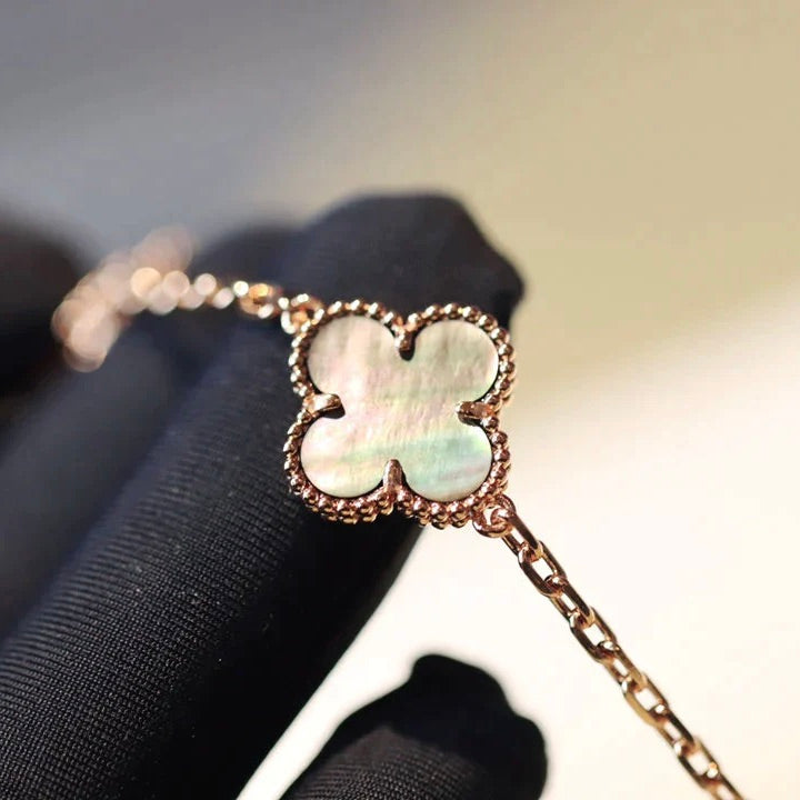 Lume Jewelry クローバー 20モチーフ ダークMOP ダイヤモンド ネックレス