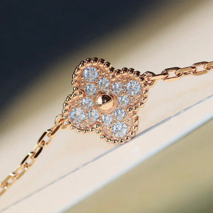Lume Jewelry クローバー 20モチーフ マラカイト ダイヤモンド ネックレス