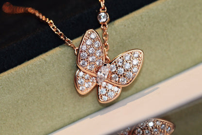 Lume Jewelry バタフライダイヤモンドネックレス