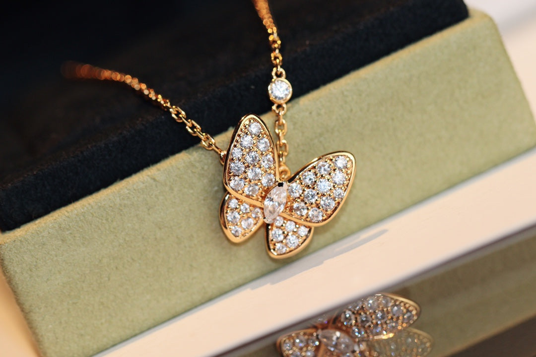 Lume Jewelry バタフライダイヤモンドネックレス