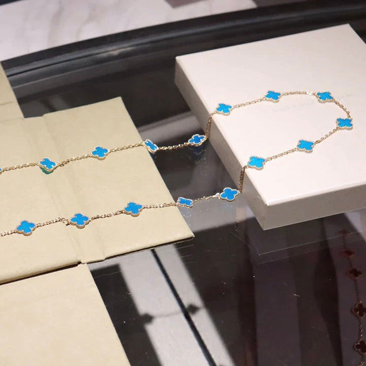 Lume Jewelry「クローバー20モチーフターコイズゴールド」