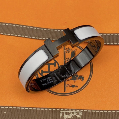 Lume Jewelry ブレスレット 12MM ブラック ホワイト セラミック