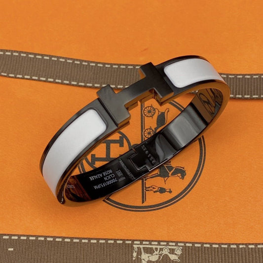 Lume Jewelry ブレスレット 12MM ブラック ホワイト セラミック