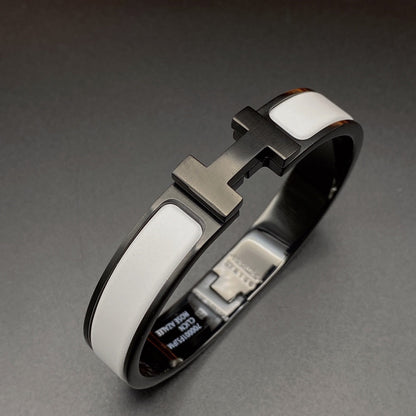 Lume Jewelry ブレスレット 12MM ブラック ホワイト セラミック