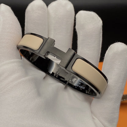 「ルームジュエリー」H ブレスレット 12MM ブラック ベージュ セラミック