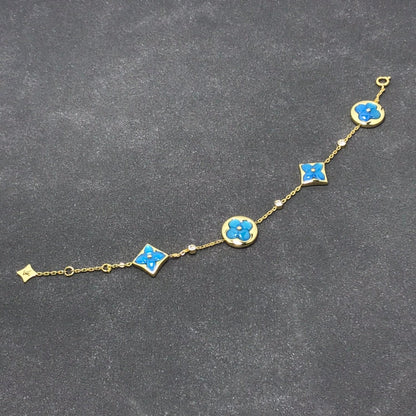 Lume Jewelry「星と太陽」ターコイズ 4モチーフ 3ダイヤモンド