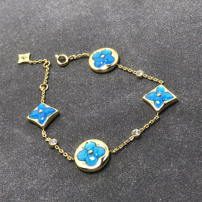 Lume Jewelry「星と太陽」ターコイズ 4モチーフ 3ダイヤモンド