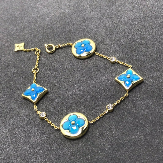 Lume Jewelry「星と太陽」ターコイズ 4モチーフ 3ダイヤモンド