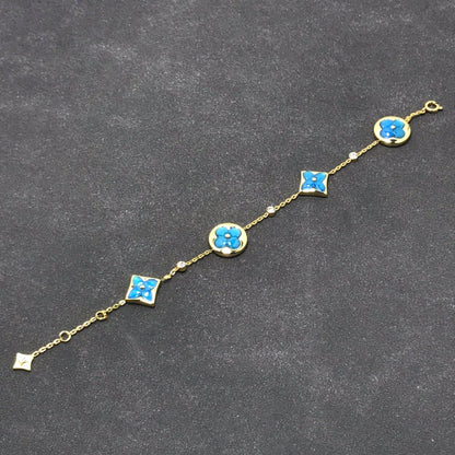 Lume Jewelry「星と太陽」ターコイズ 4モチーフ 3ダイヤモンド