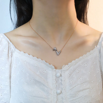 Lume Jewelry ボルト シルバーダイヤモンドペンダントネックレス