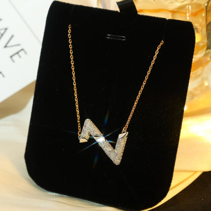 Lume Jewelry ボルト シルバーダイヤモンドペンダントネックレス