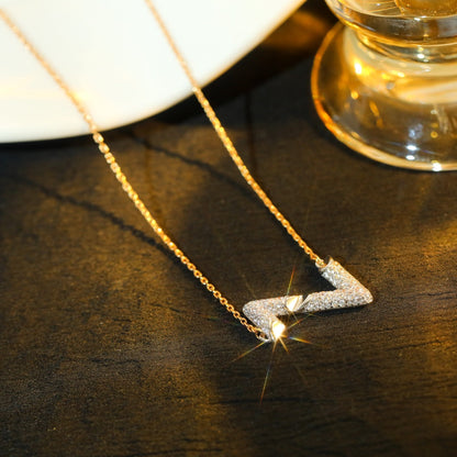 Lume Jewelry ボルト シルバーダイヤモンドペンダントネックレス