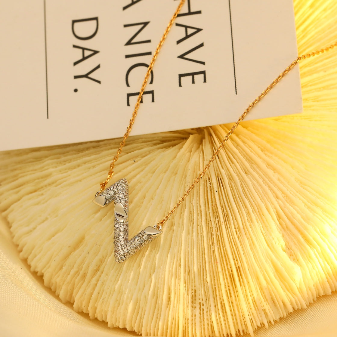 Lume Jewelry ボルト シルバーダイヤモンドペンダントネックレス