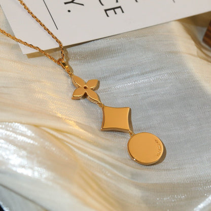 Lume Jewelry「星と太陽」ダイヤモンド ピンクゴールド ネックレス