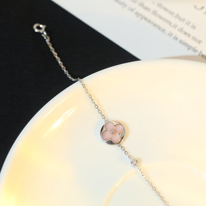 Lume Jewelry「太陽モチーフ ピンクマザーオブパール シルバーブレスレット」
