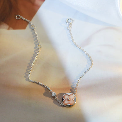 Lume Jewelry「太陽モチーフ ピンクマザーオブパール シルバーブレスレット」