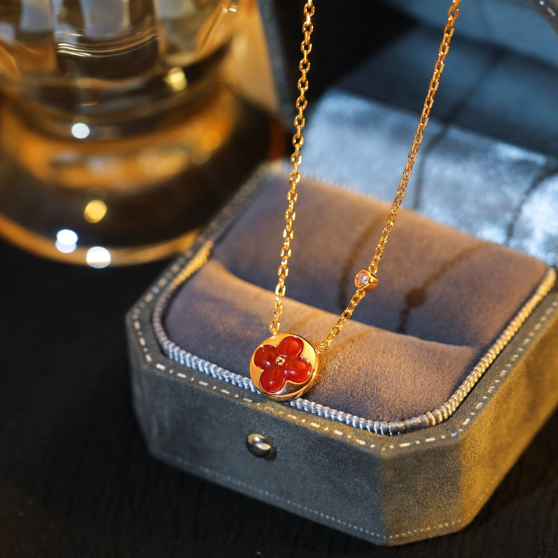 「Lume Jewelry」SUNペンダント ピンクゴールド 1ダイヤモンドネックレス