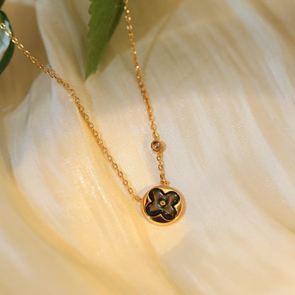 「Lume Jewelry」SUNペンダント ピンクゴールド 1ダイヤモンドネックレス