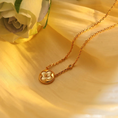 「Lume Jewelry」SUNペンダント ピンクゴールド 1ダイヤモンドネックレス