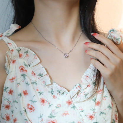 「Lume Jewelry」SUNペンダント ピンクゴールド 1ダイヤモンドネックレス