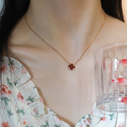 「Lume Jewelry」SUNペンダント ピンクゴールド 1ダイヤモンドネックレス