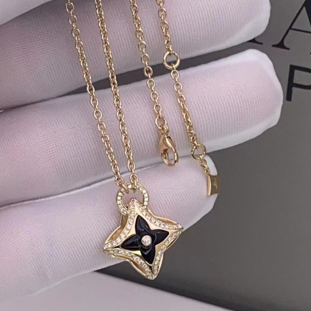 Lume Jewelry 「スターペンダント ピンクゴールド ダイヤモンドネックレス」