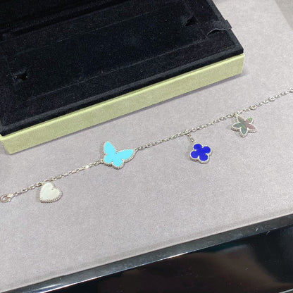 ルムジュエリー ラッキースプリングシルバーブレスレット 4モチーフ