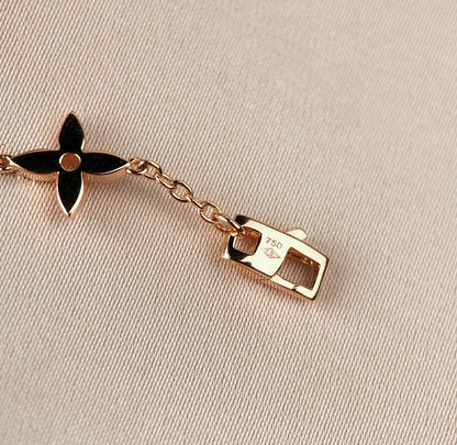 「Lume Jewelry」星と太陽 7モチーフ ゴールドブレスレット
