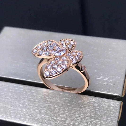 Lume Jewelry「バタフライ ピンクゴールドダイヤモンドリング」
