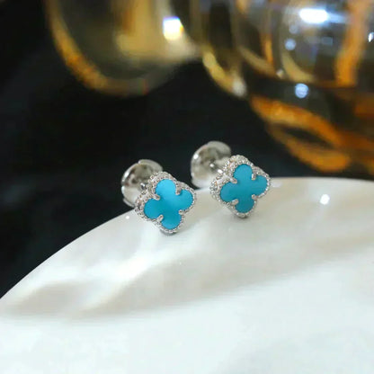 Lume Jewelry「CLOVER MINI 9.5MM オニキス スタッドピアス シルバー」