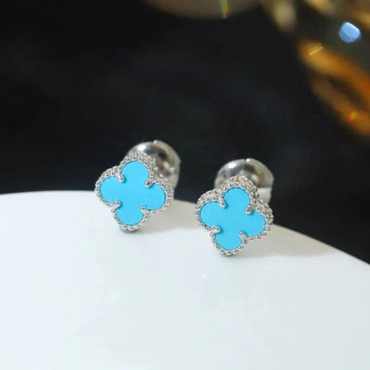 Lume Jewelry「CLOVER MINI 9.5MM オニキス スタッドピアス シルバー」