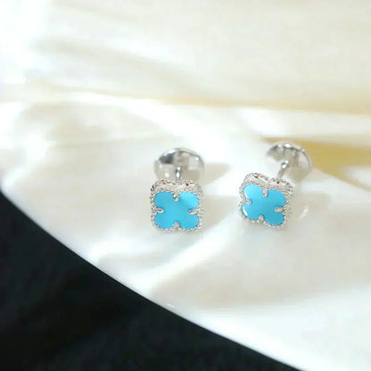 Lume Jewelry「CLOVER MINI 9.5MM オニキス スタッドピアス シルバー」