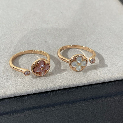 Lume Jewelry®サン 1 ダイヤモンド ピンクMOP リング