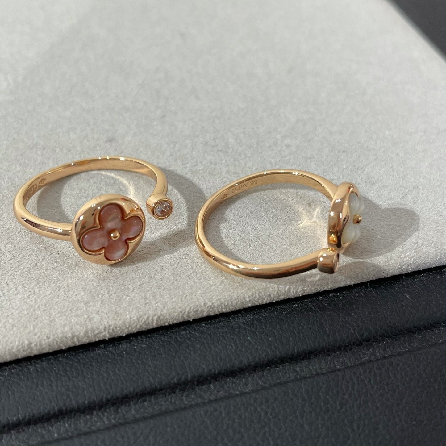 Lume Jewelry®サン 1 ダイヤモンド ピンクMOP リング