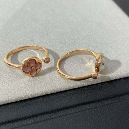 Lume Jewelry®サン 1 ダイヤモンド ピンクMOP リング