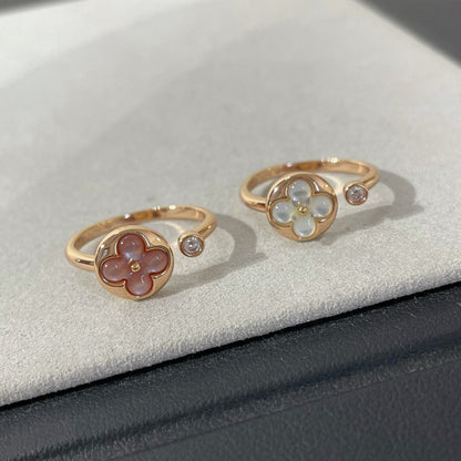 Lume Jewelry®サン 1 ダイヤモンド ピンクMOP リング