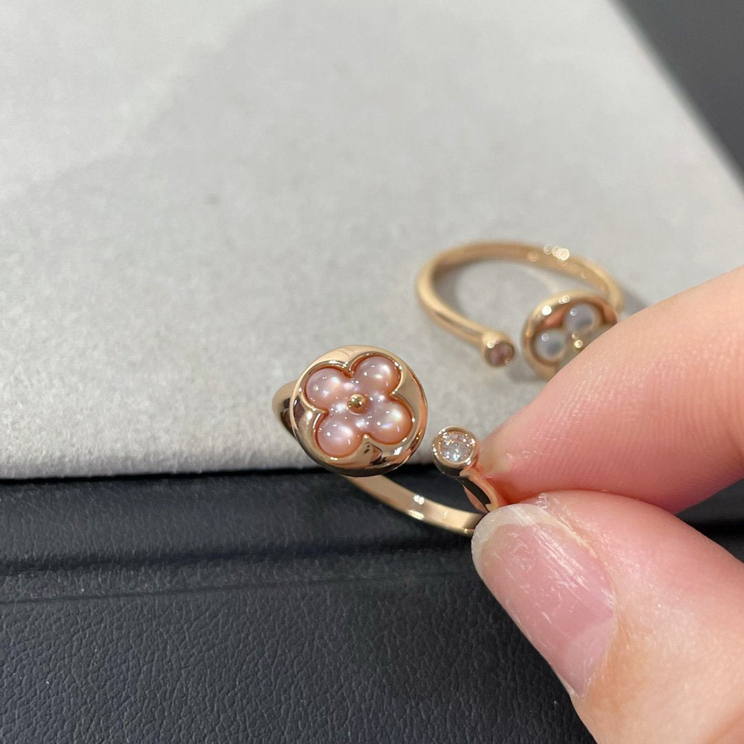 Lume Jewelry®サン 1 ダイヤモンド ピンクMOP リング
