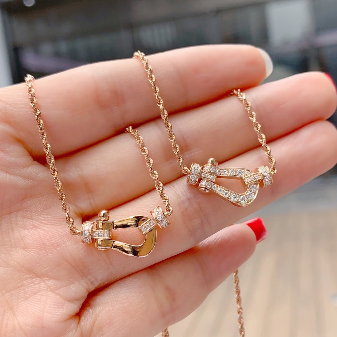 「Lume Jewelry」フォース10ピンクゴールドダイヤモンドネックレス
