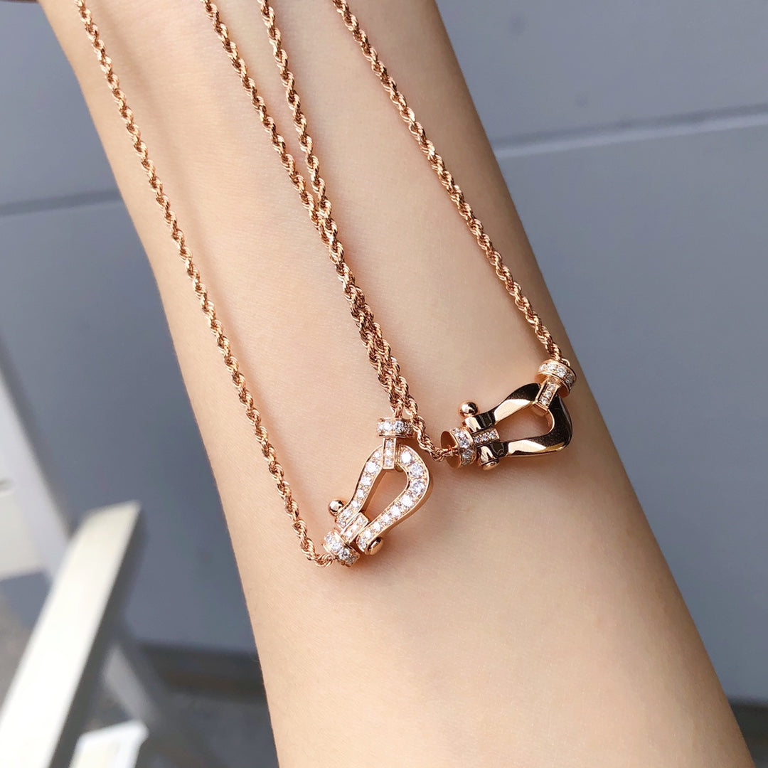 「Lume Jewelry」フォース10ピンクゴールドダイヤモンドネックレス