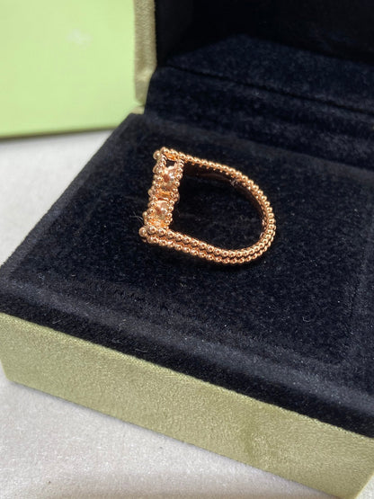 Lume Jewelry クローバーリバーシブルローズゴールドリング