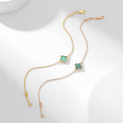 Lume Jewelry クローバーブレスレット マラカイト 1モチーフ