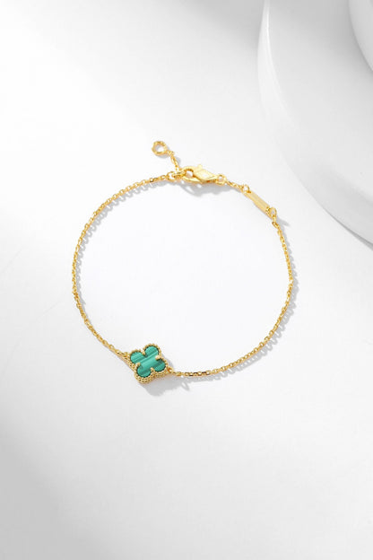 Lume Jewelry クローバーブレスレット マラカイト 1モチーフ