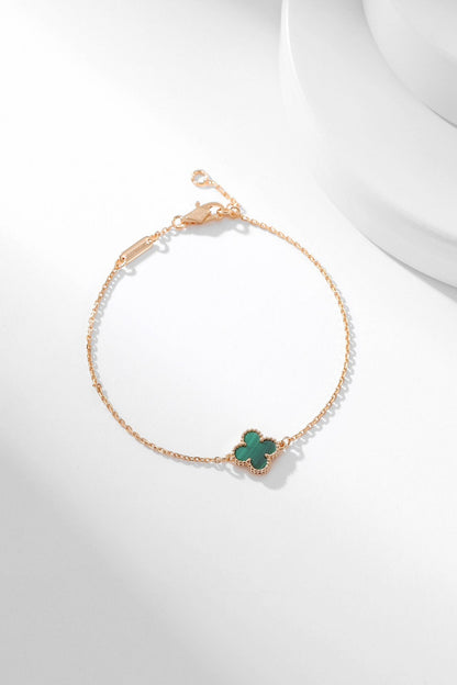 Lume Jewelry クローバーブレスレット マラカイト 1モチーフ